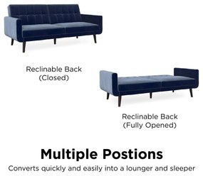 Син разтегателен диван 199 cm Nola - Støraa