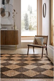 Кафяв/естествен ръчно изработен килим със смес от юта 160x230 cm Effie Diamond – Flair Rugs