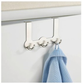 Висяща закачалка за врата с 3 куки в сребристо Rondo - Wenko