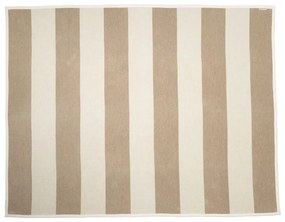 Бежово и кремаво одеяло със смес от вълна 140x180 cm Bob Mud Vanilla – Pappelina