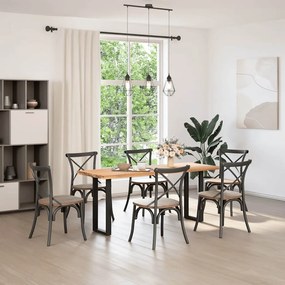 4013168 vidaXL Крака за конзолна маса, U-образни, 2 бр., черни, 28 x (72-73) см, стомана