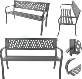 Алуминиева градинска пейка 125 x 53 x 77 см