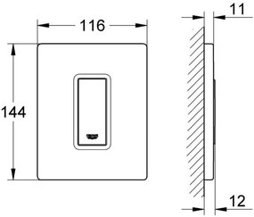 Задействаща плоча Grohe Skate Cosmopolitan-Silver Glossy