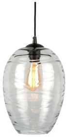 Сива стъклена лампа за окачване, височина 25 cm Cone - Leitmotiv