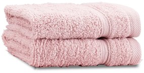 Светлорозови памучни кърпи в комплект от 2 бр. от тери 30x30 cm Zero Twist – Catherine Lansfield