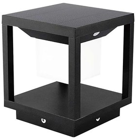 LED соларна лампа с сензор LED/2W/5,5V 3000K IP65 2600 mAh черна