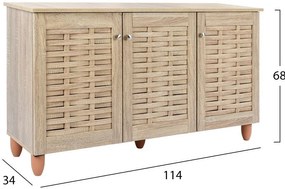 Шкаф за обувки Warren 3D-Естествен дървесен