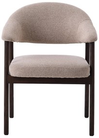 Бежови трапезни столове в комплект с подлакътници 2 бр. от масивен дъб Elk – Unique Furniture