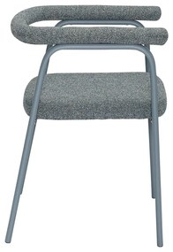 Сиви тапицирани трапезни столове в комплект с подлакътници 2 бр. Ecto – Hübsch