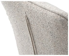 Светлосив тапициран трапезен стол с подлакътници Alma – Unique Furniture