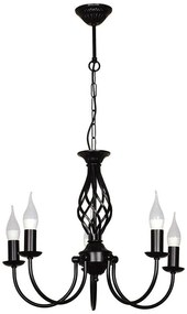 Полилей КОМО, черен, 5xE14