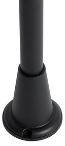 Външна стоеща лампа черна с опушено стъкло 100 см IP44 - Charlois