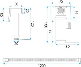 Смесител за биде Rea Foster Brush Gold