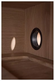 Черна/естествена маса за телевизор от масивен дъб 180x64 cm Fina – Gazzda