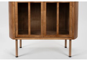 Витрина от масивно каучуково дърво в естествен цвят 80x140x38 cm Yaz – White Label