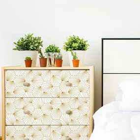 Бели и жълти декоративни тапети за мебели Hexoka - Ambiance