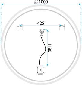 Огледало LED 100cm HZJ100