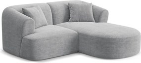 Светлосив ъглов диван от рипсено кадифе (десен ъгъл) Campi – Cosmopolitan Design