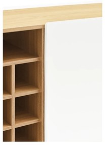 Бял висок скрин от декор от дъб 95x120 cm Arista – Teulat