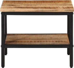 374067 vidaXL Маса за кафе, 45x45x35 см, грубо мангово дърво масив