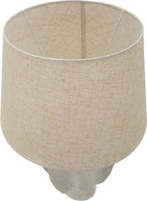Кремава настолна лампа с текстилен абажур (височина 63 cm) Ester – Mauro Ferretti