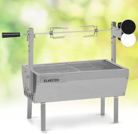 Klarstein Sauenland Mini, ротационен грил със шиш, въртящ се шиш, 4 W, макс. 12 кг, неръждаема стомана