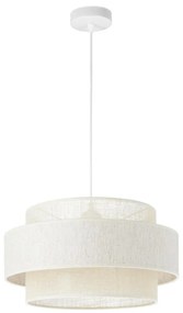 Полилей на кабел BOHO 1xE27/60W/230V Ø 40 см крем/юта