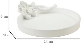Декоративен поднос от полиресин ø 21 cm Magnolia – Mauro Ferretti
