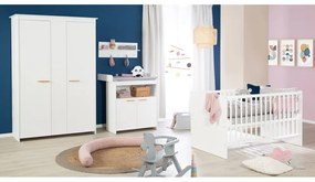 Бял детски скрин с маса за преповиване 88x98x75 cm Anton – Roba
