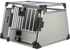Транспортна клетка за животни в сребрист цвят 69x95 cm Trixie M-L – Plaček Pet Products