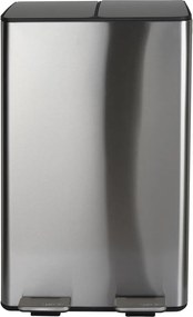 Стоманено кошче за боклук 2x30 l за рециклиране с педал в матово сребрист цвят Aliya – Spirella