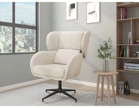 Бяло кадифено кресло Vanessa – Støraa