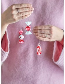 Стъклени Коледни украси в комплект от ръчна изработени 3 бр. 6 cm Festive – Bloomingville