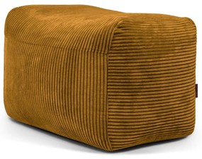 Пуф от рипсено кадифе в цвят горчица Plus 70 Lounge – SLOWDOWN