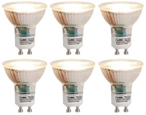 Комплект от 6 GU10 3-степенни димиращи към топла LED крушки 6W 450lm 2000K - 2700K