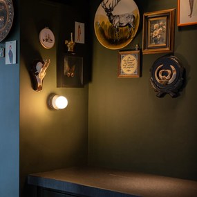 Стенна лампа черна IP44 с превключвател - Cederic