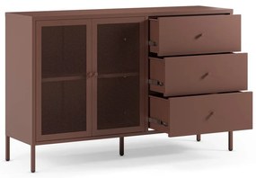 Бордо метален скрин 140x90x40 cm Fayna – Marckeric