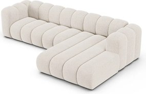 Кремав шенилов ъглов диван (десен ъгъл) Lupine – Micadoni