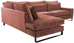 Ъглов диван Corblack-Puce-Left