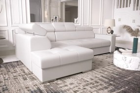 Ъглов диван April Eco LTHR-Leuko-Ляв