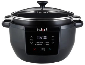 Уред за бавно готвене Slow Cooker Instant Pot Superior 140612801, 800W, 7.1l, До 10 порции, 4 програми, Поддържане на топлината, Черен