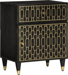 358328 vidaXL Нощно шкафче 50x33x60 см мангово дърво масив