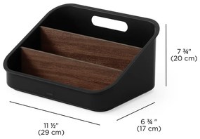 Черен органайзер за козметика за баня от рециклирана пластмаса Bellwood – Umbra