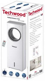 Охладител и овлажнител без перки Techwood TRF-7008, 110W, Осцилация, 3.22 m/s, 7.14 m3/min, 3 скорости, Таймер, Бял