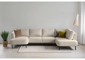 Бежов ъглов диван (десен ъгъл/"U" форма) Hero – Scandic