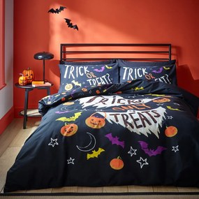 Черно единично спално бельо 135x200 cm Halloween Trick or Treat – Catherine Lansfield
