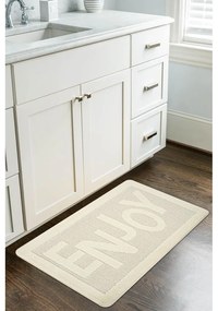 Кремав килим за баня 60x100 cm Enjoy – Foutastic