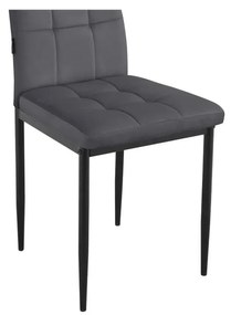 Антрацит кадифени трапезни столове в комплект от 2 бр. Becca – Støraa