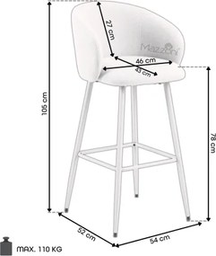 ЦЛЯРА Бежово (тъкан Басэл 24)/бежова рамка - ТАПИЦИРАН БАР СТОЛ ЗА КУХНЯ/ДНЕВНА/РЕСТОРАНТ