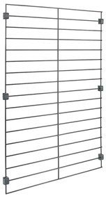 Черна метална скоби за модулна система от стелажи Mural – Metaltex